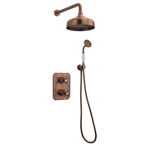 Additional image for Thermostatic Shower Kit With Diverter (Copper).