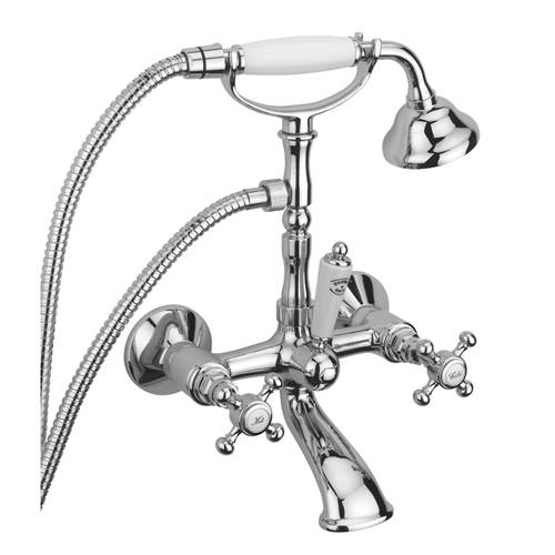 Additional image for Wall Mounted Bath Shower Mixer Tap & Kit (Chrome).