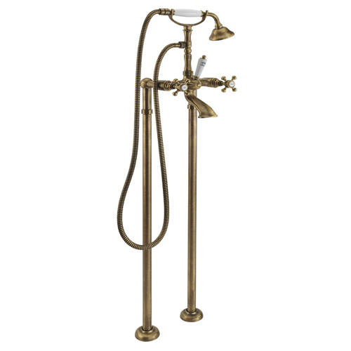 Additional image for Floor Standing Bath Shower Mixer Tap & Kit (Bronze).