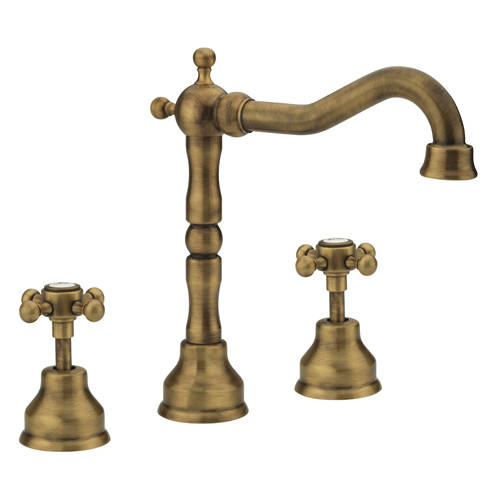 Additional image for 3 Hole Basin Mixer Tap & Waste (Bronze).