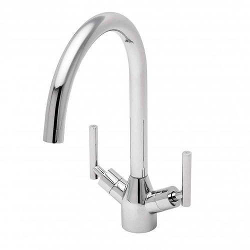 Additional image for Gretchen 2 Lever Mono Sink Mixer Tap (Chrome).