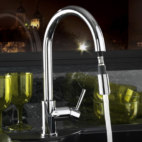 Additional image for Pluto-Lite Kitchen Tap With Pull Out Spray (Chrome).