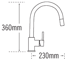 Additional image for Pluto-Lite Kitchen Tap With Pull Out Spray (Chrome).