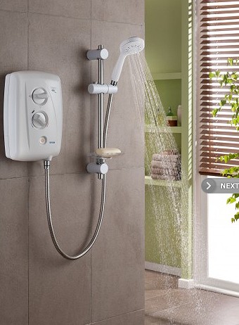 Additional image for T80Z Fast Fit Electric Shower, 10.5kW (White & Chrome).