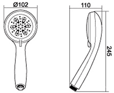 Additional image for T80Z Fast Fit Electric Shower, 10.5kW (White & Chrome).