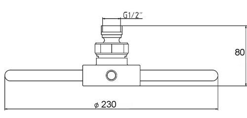 Additional image for Cloudburst Shower Head With Arm (235mm).