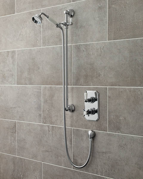 Additional image for Traditional Thermostatic Shower Valve With Slide Rail Kit (Chrome).