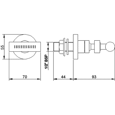 Additional image for Traditional Triple Thermostatic Shower Valve, Riser & Body Jets.