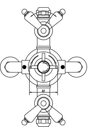 Additional image for Triple Exposed Thermostatic Shower Valve (Chrome).