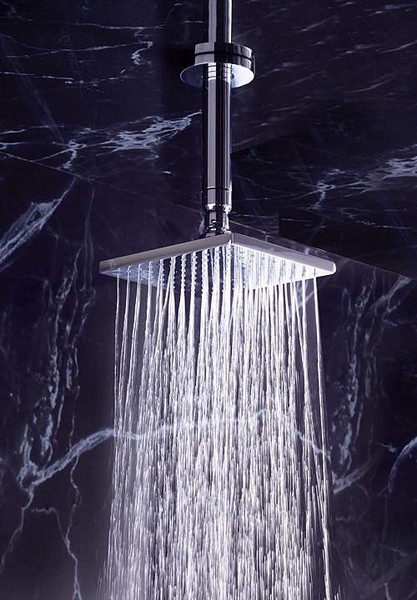 Additional image for Ultra Thin Square Shower Head & Ceiling Arm. 200x200mm.