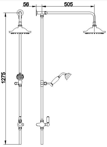 Additional image for Dual Thermostatic Shower Valve & Grand Rigid Riser.