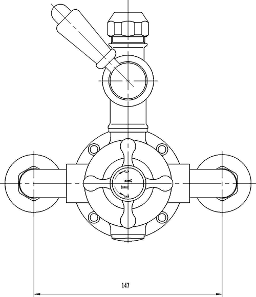 Additional image for Dual exposed thermostatic shower valve.