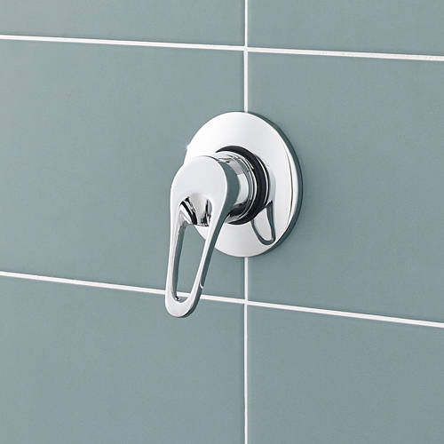 Additional image for Manual single lever shower valve, concealed or exposed.
