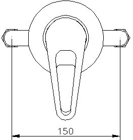 Additional image for Manual single lever shower valve, concealed or exposed.