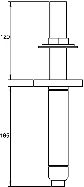 Additional image for Ceiling mounting arm (for fixed shower heads)