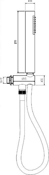 Additional image for Shower Outlet With Bracket, Shower Handset & Hose.