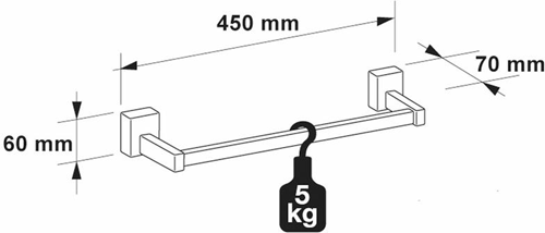 Additional image for Magnetic Towel Rail.