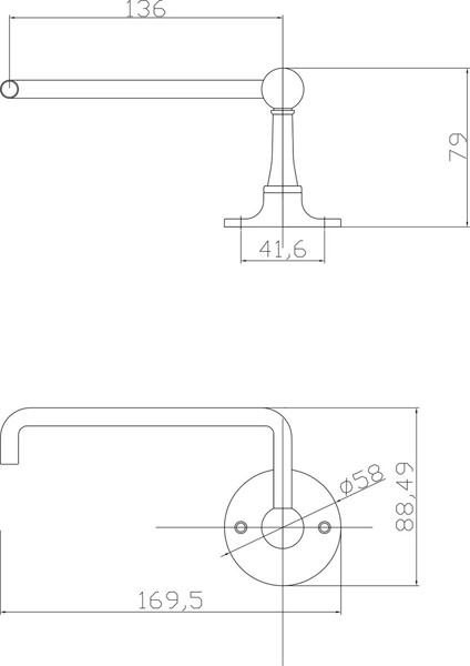 Additional image for Toilet Roll Holder & Towel Rail Pack (Chrome).