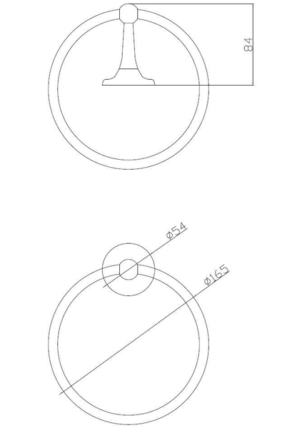 Additional image for Toilet Roll Holder & Towel Ring Pack (Chrome).