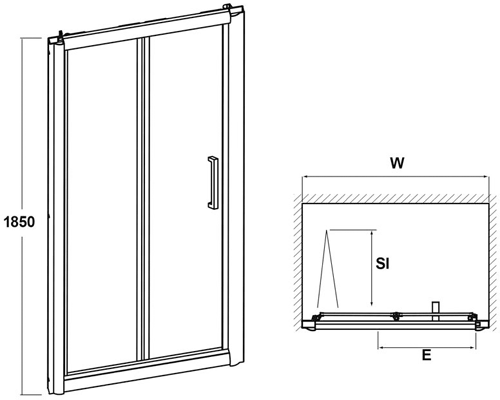 Additional image for Bi-Fold Shower Door (1200mm).