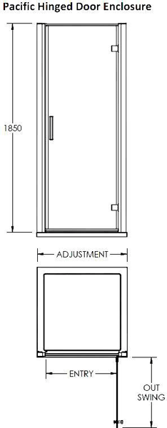 Additional image for Shower Enclosure With Hinged Door (700x800).
