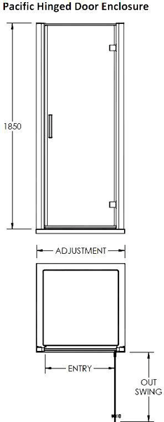 Additional image for Shower Enclosure With Hinged Door (900x1000).