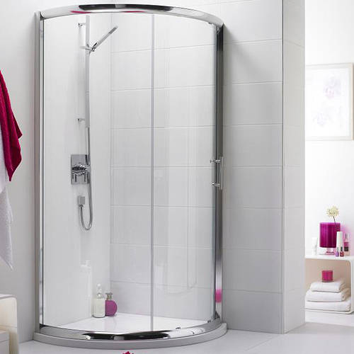 Additional image for D Shaped Corner Shower Enclosure & Tray.