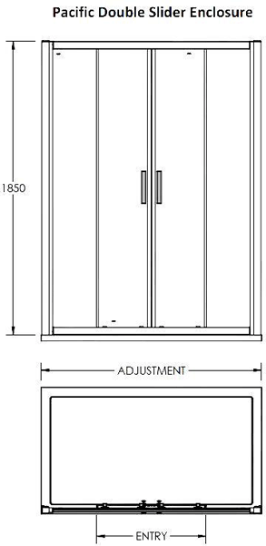 Additional image for Shower Enclosure With Sliding Doors (1500x700).