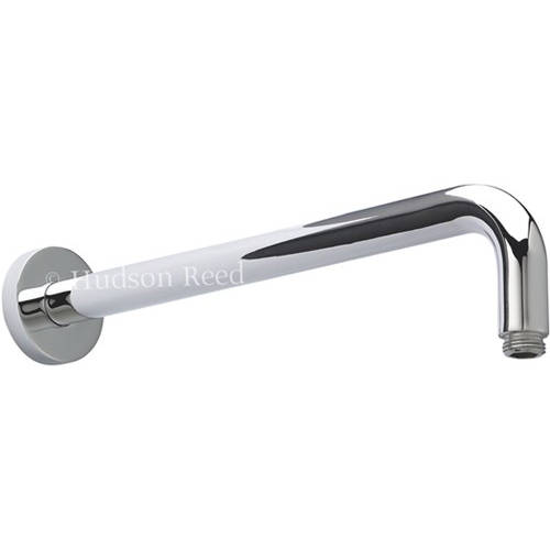 Additional image for Curved Wall Mounting Shower Arm (345mm, Chrome).