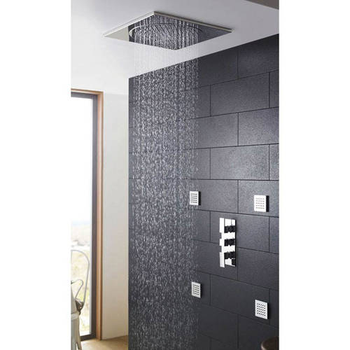 Additional image for Triple Concealed Thermostatic Shower Valve With Diverter.