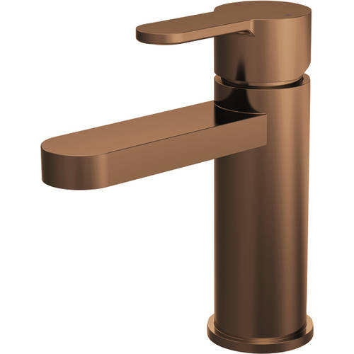 Additional image for Basin Mixer Tap With Push Button Waste (Brushed Bronze).