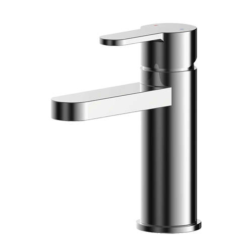 Additional image for Basin Mixer Tap With Push Button Waste (Chrome).
