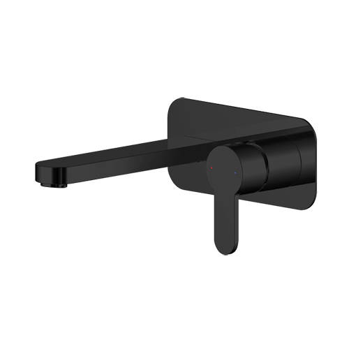 Additional image for Wall Mounted Basin Mixer Tap With Blackplate (M Black).