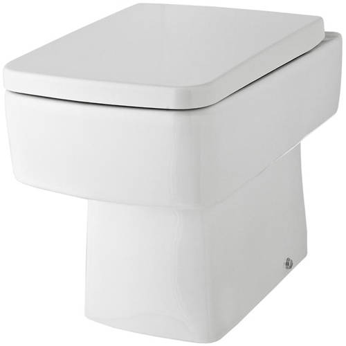 Additional image for Back To Wall Toilet Pan With Seat, 600mm Basin & Pedestal.