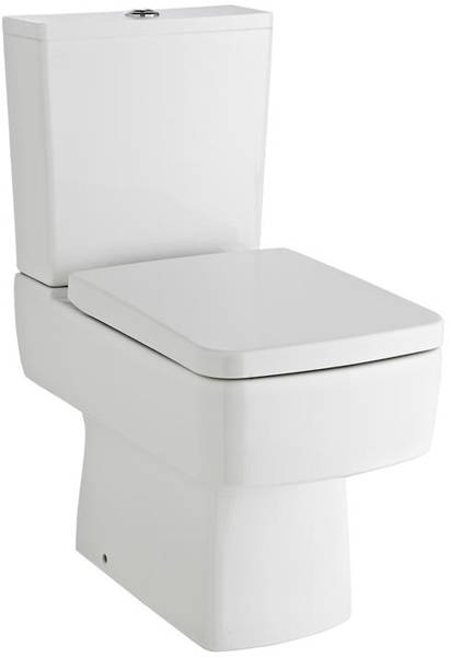 Additional image for Semi Flush Toilet With Seat, 600mm Basin & Full Pedestal.