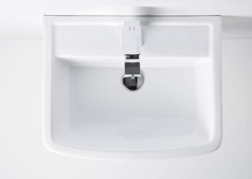 Additional image for Semi Flush Toilet With Seat, 600mm Basin & Full Pedestal.