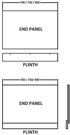 Additional image for End Bath Panel (High Gloss White, 700mm).