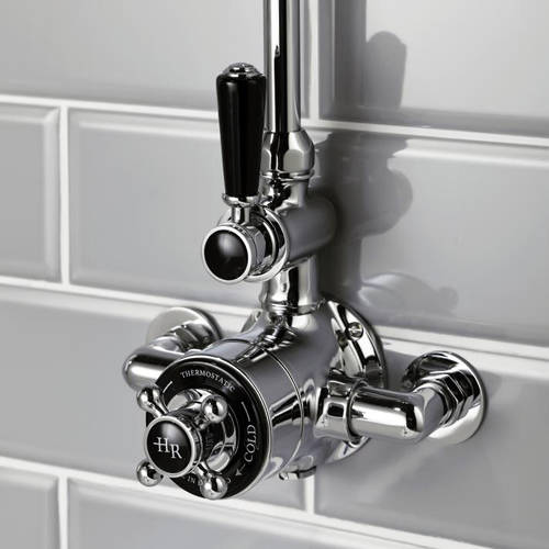 Additional image for Thermostatic Shower Valve With Black Handle (1 Way).