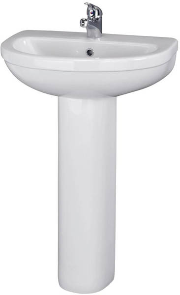 Additional image for Suite With Toilet, 550mm Basin & Full Pedestal (1TH).