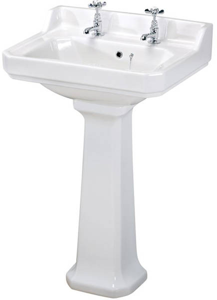 Additional image for High level Toilet With 600mm Basin & Pedestal (2TH).