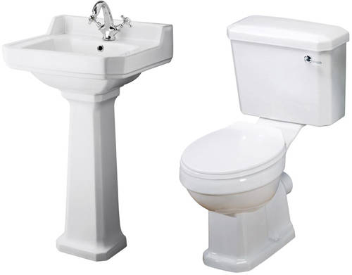 Additional image for Traditional Suite, Toilet, 500mm Basin & Ped (1TH).