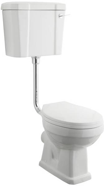Additional image for Low Level Traditional Toilet With Chrome Flush Pipe & Seat.