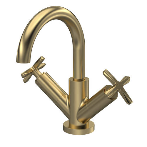 Additional image for Mono Basin Mixer Tap With Waste (Brushed Brass).