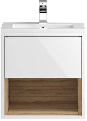 Additional image for 500mm Wall Hung Vanity With 600mm WC Unit & Basin 1 (White).