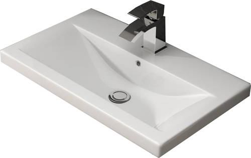 Additional image for 800mm Vanity Unit With 600mm WC Unit & Basin 1 (White).