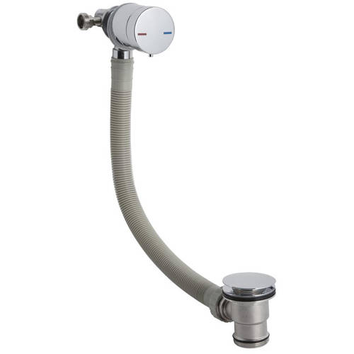 Additional image for Single Lever Free Flow Bath Filler Waste (Chrome).