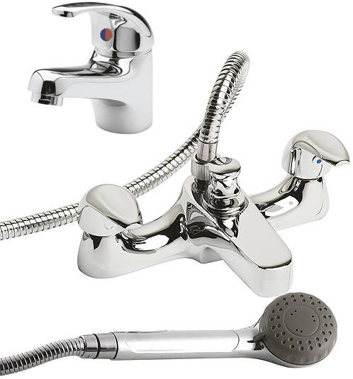 Additional image for Bath Shower Mixer & Mono Basin Tap Pack (Chrome).