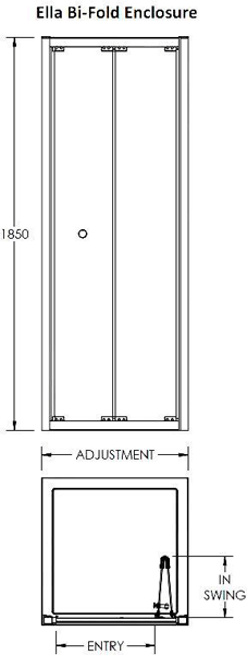 Additional image for Shower Enclosure With Bi-Fold Door (760x760mm).