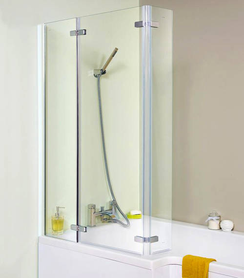 Additional image for Ella Square Shower Bath Screen (1400x800mm).