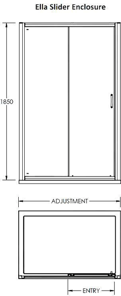 Additional image for Sliding Shower Door (1000mm).